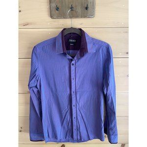 Truworths Man Trench Dress Shirt Purple/Light Blue
